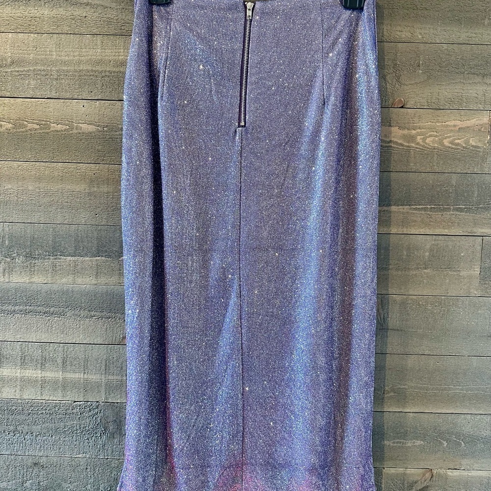 NWT Lulus glitter shimmer midi skirt size small - Picture 5 of 7